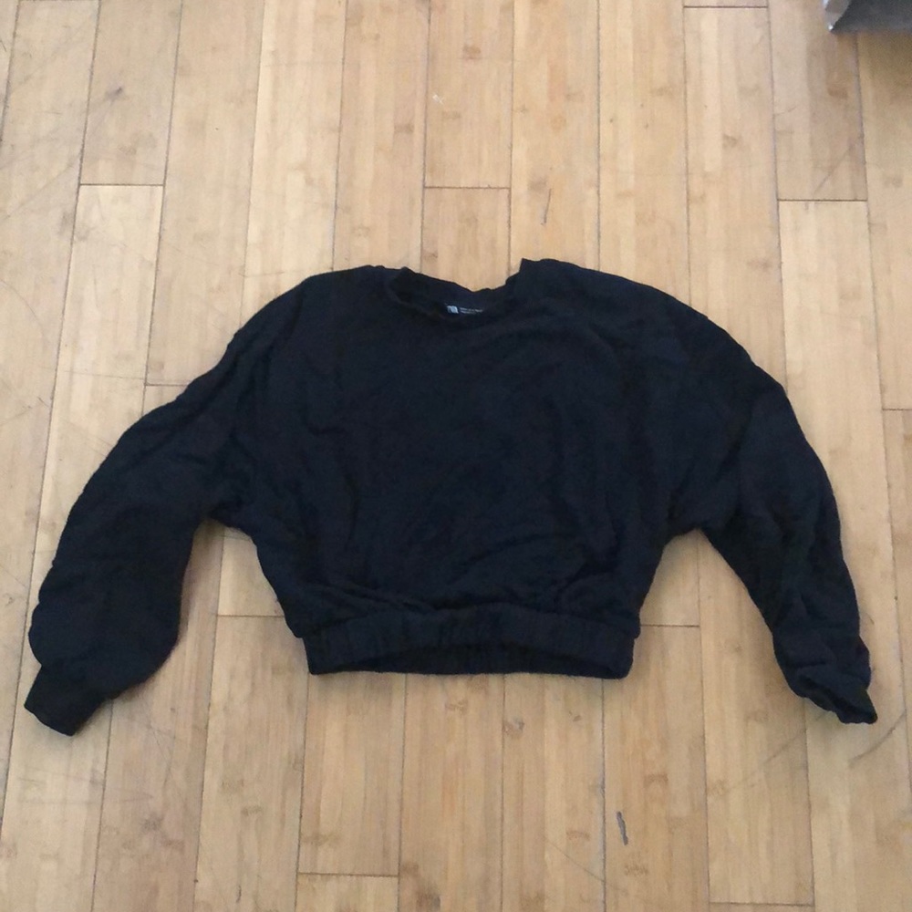 Zara Black Sweater Crop Top
